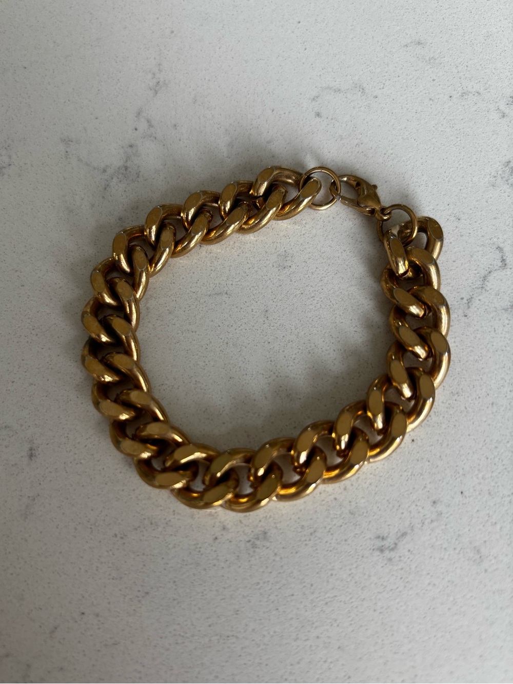 Chunky Gold Chain Bracelet - Picture 2 of 4